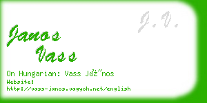janos vass business card